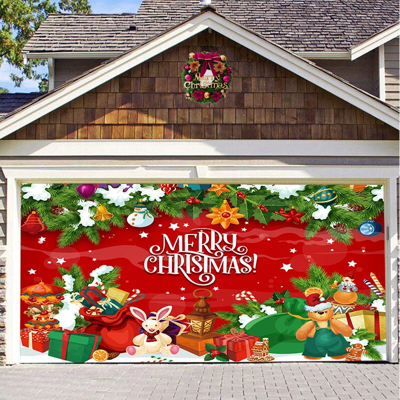 Juledekoration til garageporten