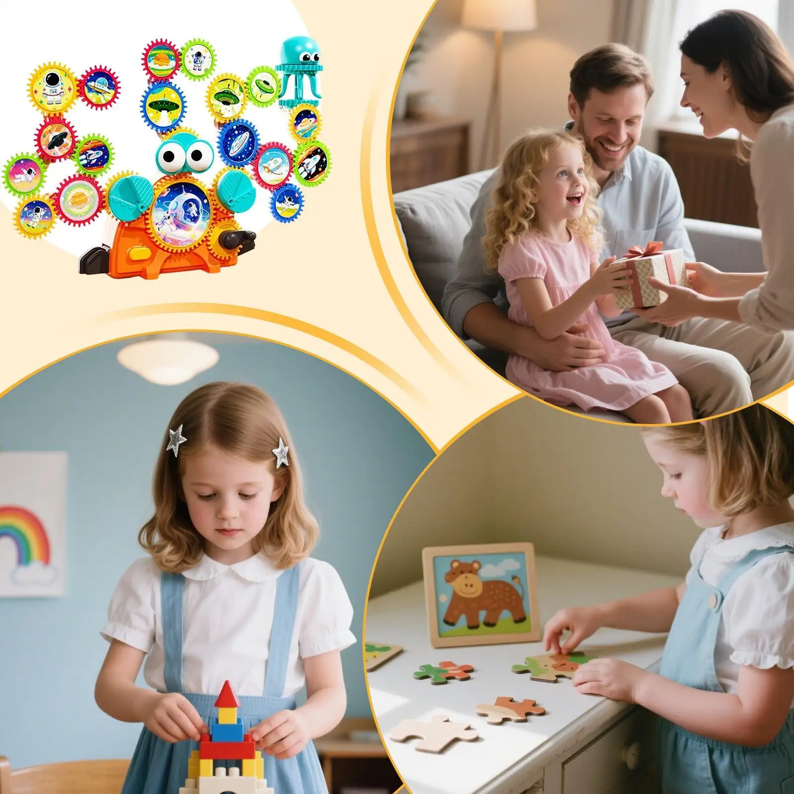 Elektrisk byggelegetøj med transformationsgear