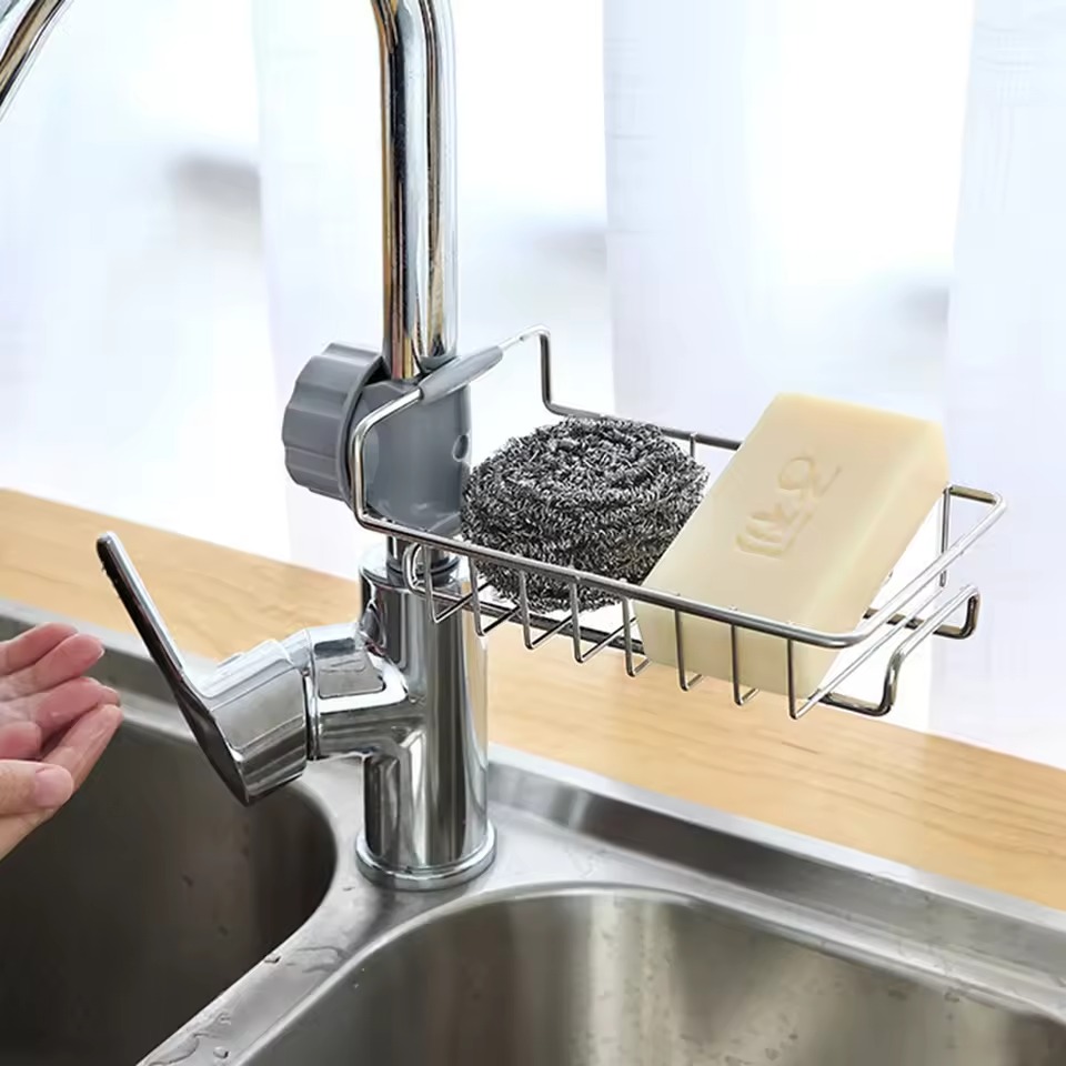 Faucet storage rack