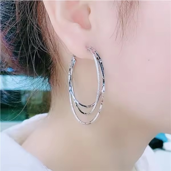 Round hoop earrings