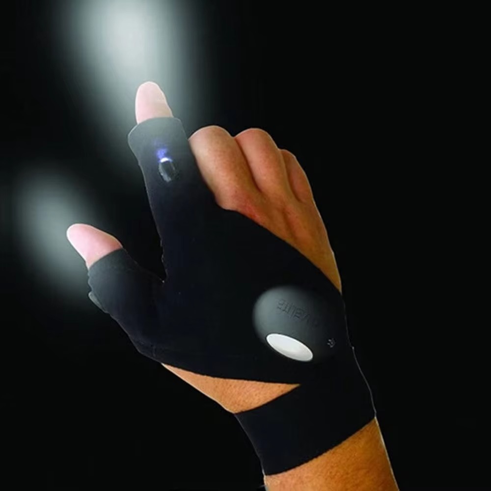 LED flashlight gloves