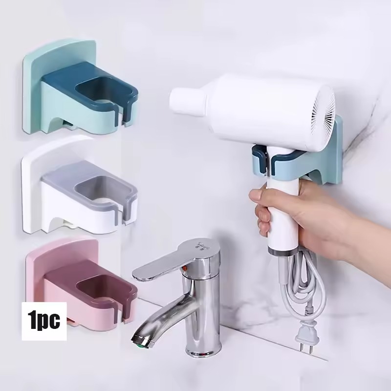Wall-mounted hair dryer holder
