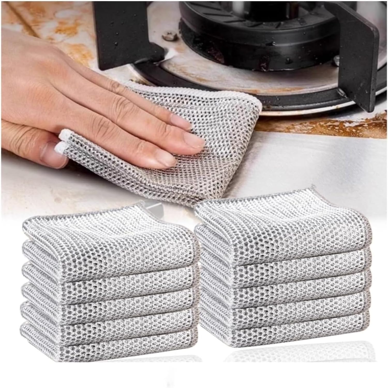Wire dishwashing rags