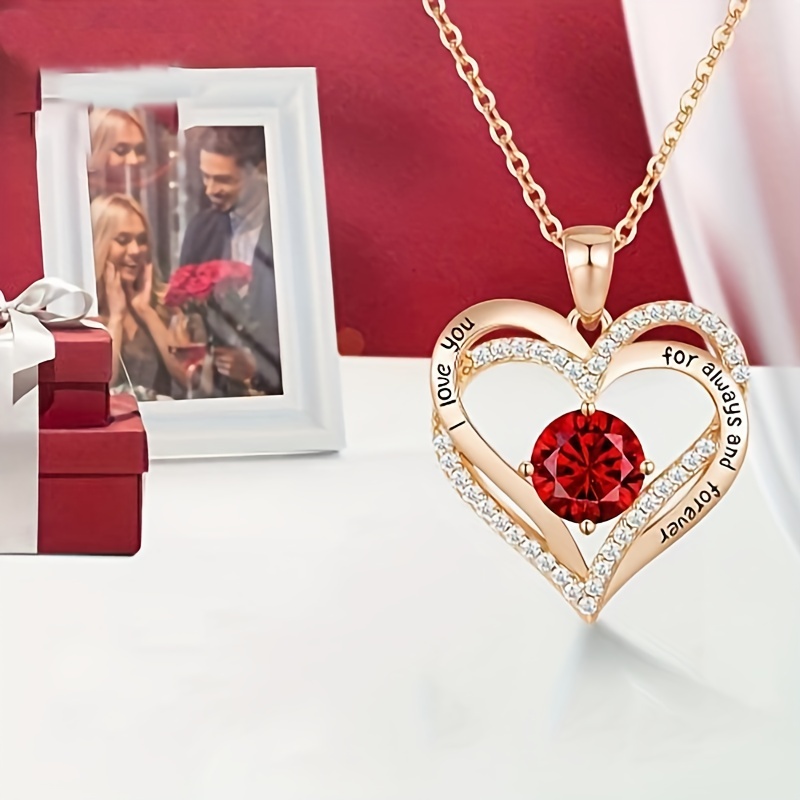 Red zircon pendant