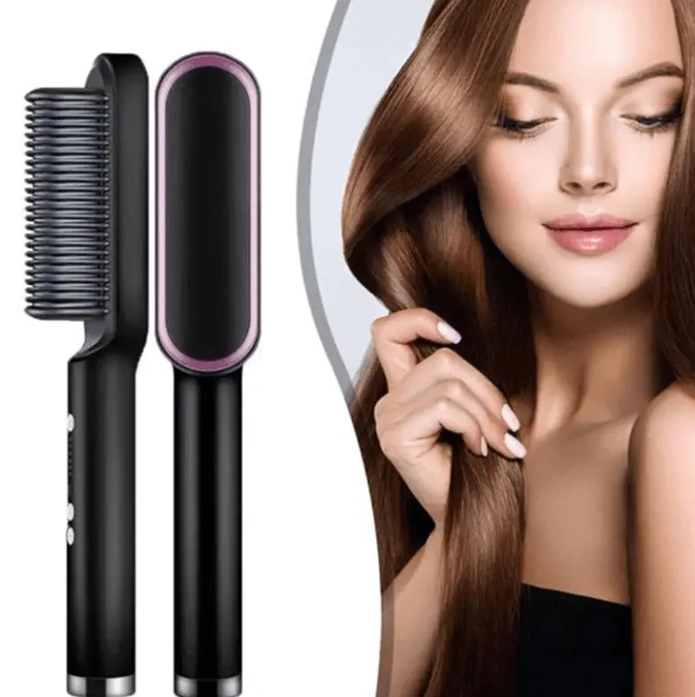 Hair straightening comb