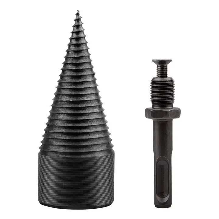 Firewood splitting drill bit
