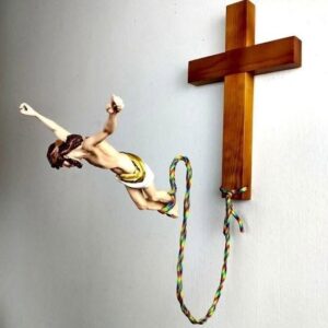 Flying Jesus ornament