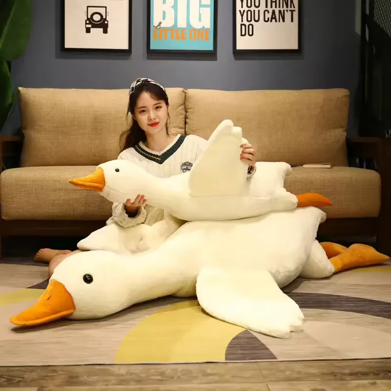 Plush goose pillow