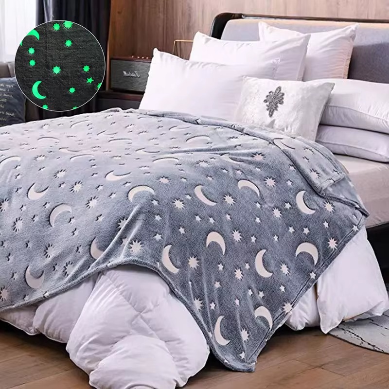 Fluorescent flannel blanket