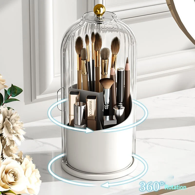 360° rotating makeup organizer