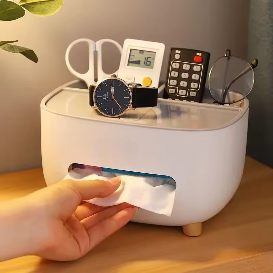 Multifunctional tissue storage box