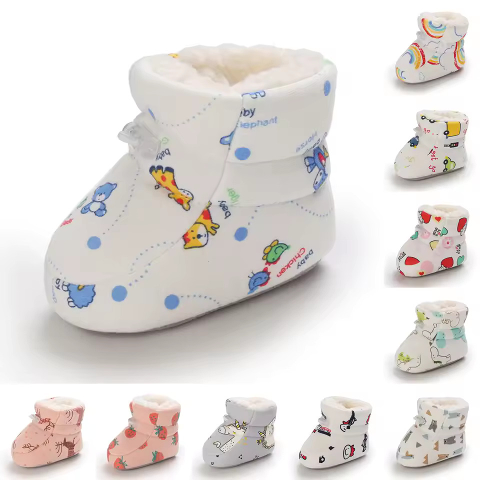 Warm fleece baby boots