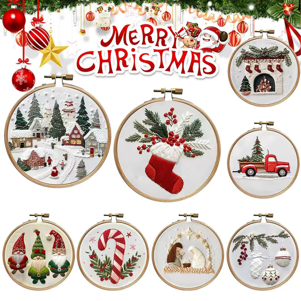Christmas embroidery kit