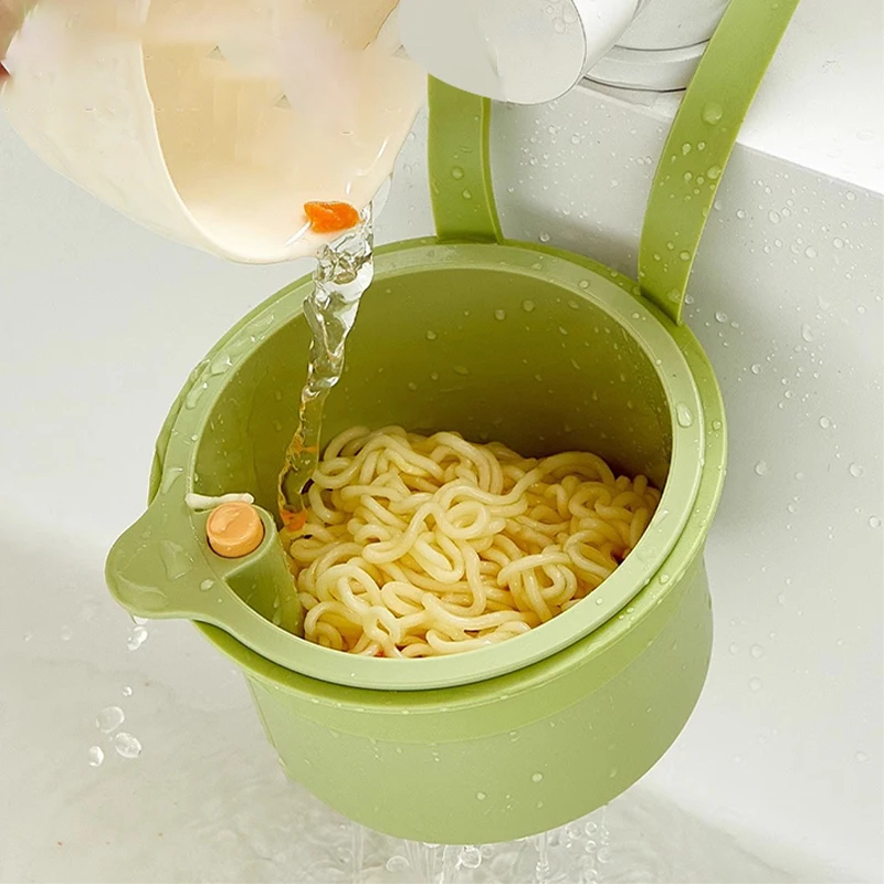 Push-press sink filter basket