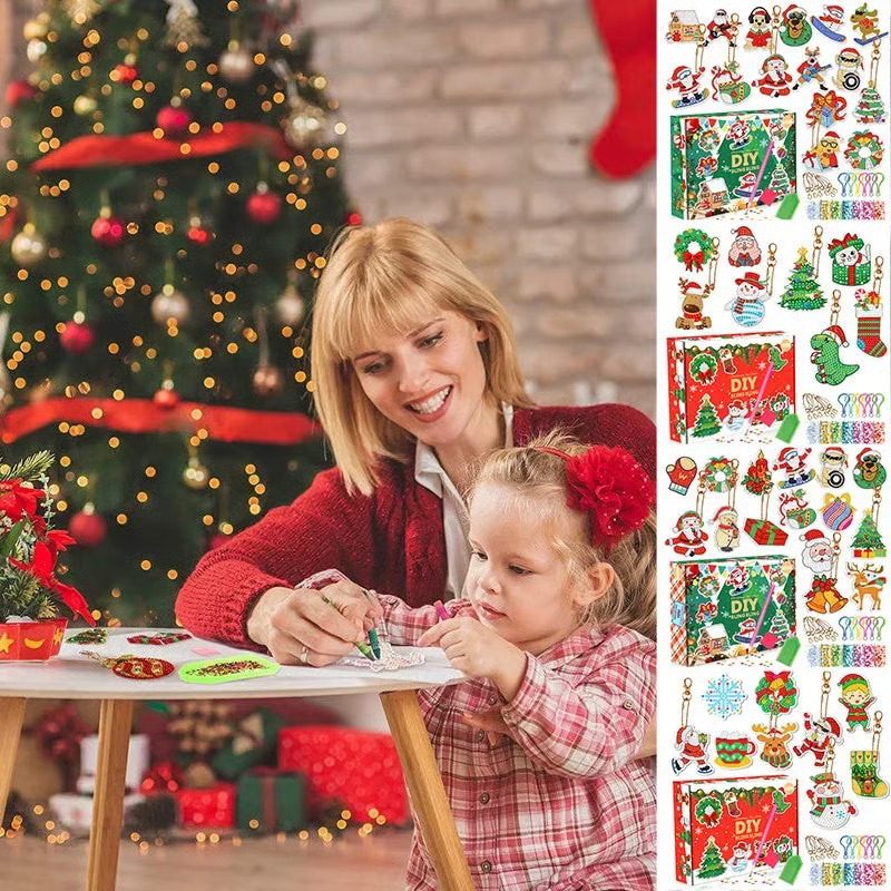Christmas diamond painting keychains set