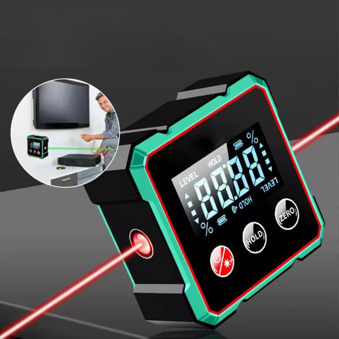 Digital angle finder with laser