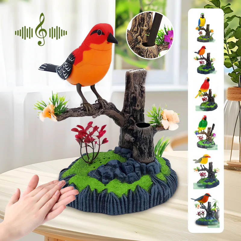 Interactive singing bird toy