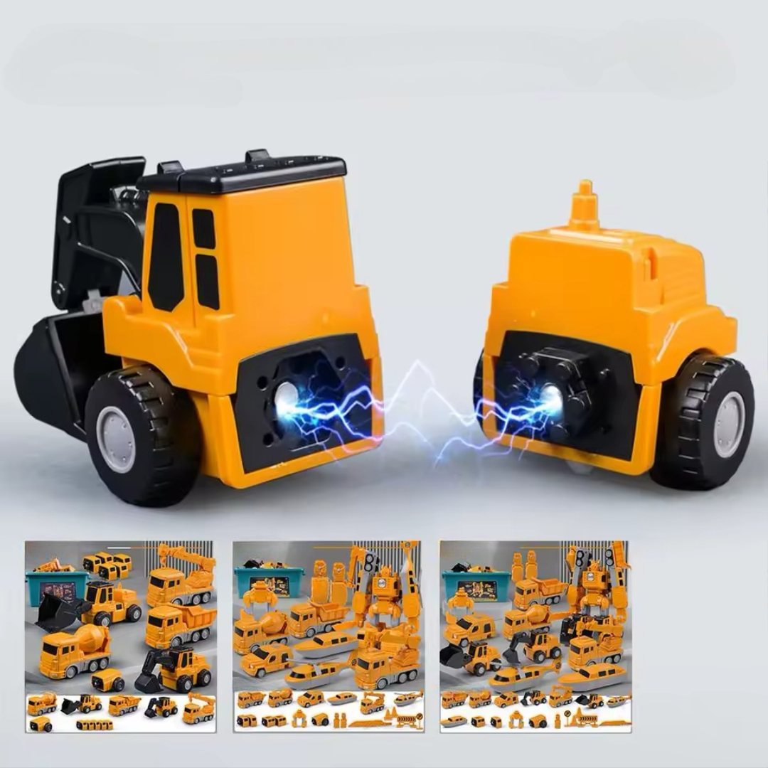 Magnetic transformation vehicle toy
