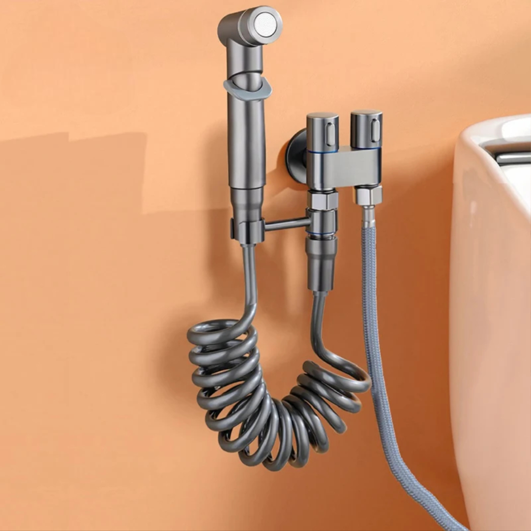 Wall-mounted bidet shower set