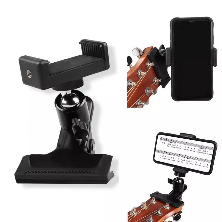 Guitar phone holder
