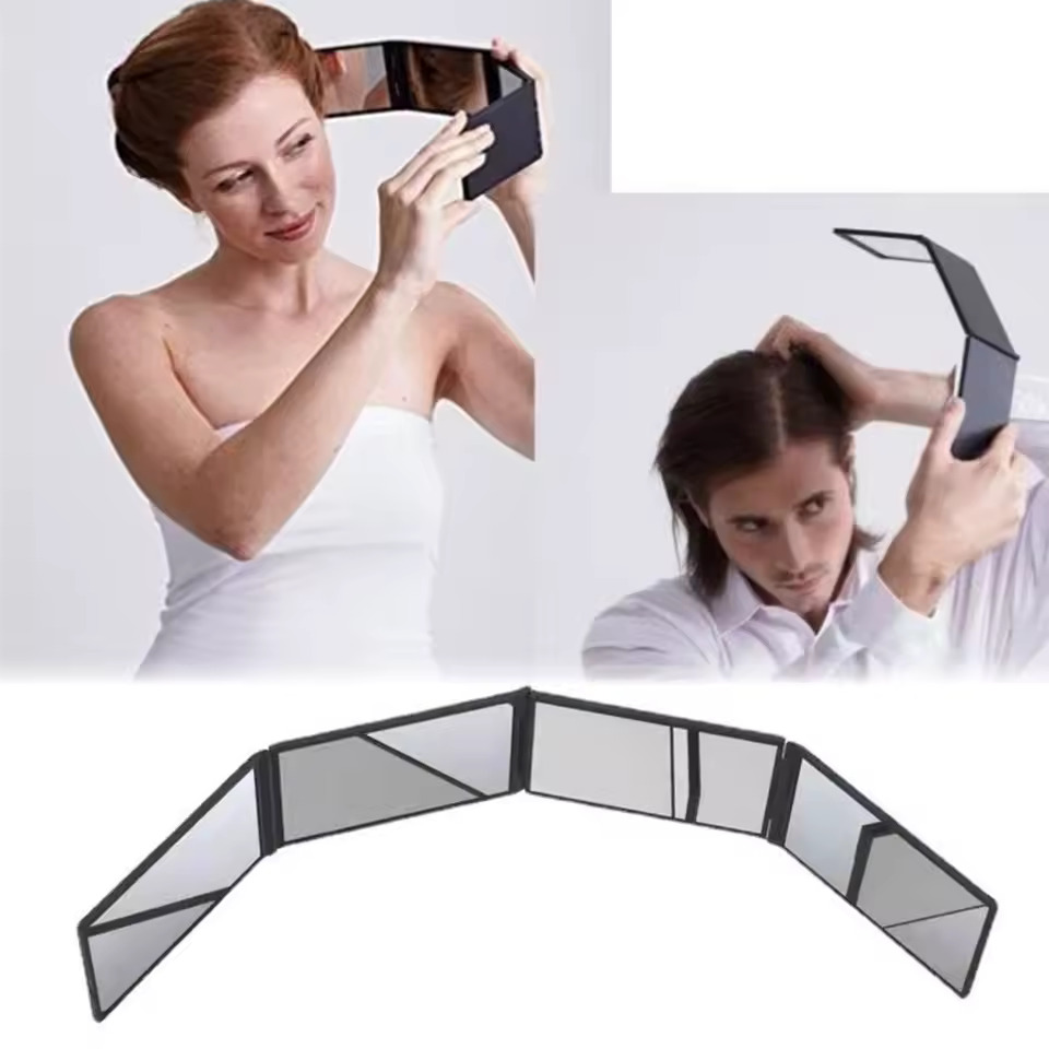 Foldable multi-angle mirror